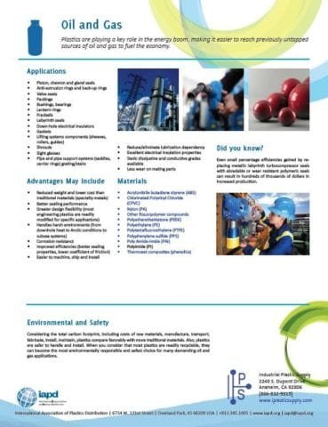 Performance Plastics in Oil and Gas Applications