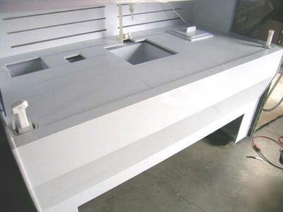 White polypropylene sheet welded wet bench